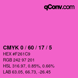 Color code: CMYK 0 / 60 / 17 / 5 | qconv.com