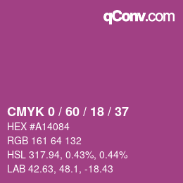 Color code: CMYK 0 / 60 / 18 / 37 | qconv.com