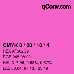 カラーコード: CMYK 0 / 60 / 18 / 4 | qconv.com