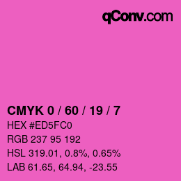 Color code: CMYK 0 / 60 / 19 / 7 | qconv.com