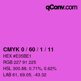 Color code: CMYK 0 / 60 / 1 / 11 | qconv.com