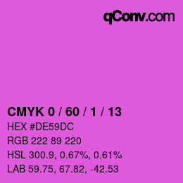 Color code: CMYK 0 / 60 / 1 / 13 | qconv.com