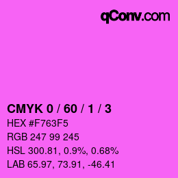 Farbcode: CMYK 0 / 60 / 1 / 3 | qconv.com