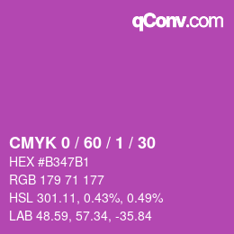 Color code: CMYK 0 / 60 / 1 / 30 | qconv.com