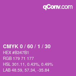 カラーコード: CMYK 0 / 60 / 1 / 30 | qconv.com