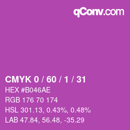Color code: CMYK 0 / 60 / 1 / 31 | qconv.com