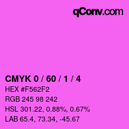 Farbcode: CMYK 0 / 60 / 1 / 4 | qconv.com