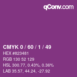 Color code: CMYK 0 / 60 / 1 / 49 | qconv.com