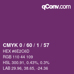 Color code: CMYK 0 / 60 / 1 / 57 | qconv.com