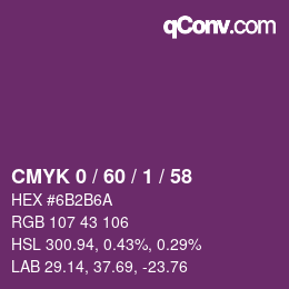 颜色代码: CMYK 0 / 60 / 1 / 58 | qconv.com