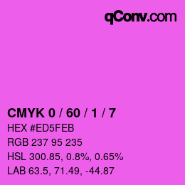 Color code: CMYK 0 / 60 / 1 / 7 | qconv.com