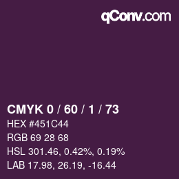 Color code: CMYK 0 / 60 / 1 / 73 | qconv.com