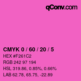 カラーコード: CMYK 0 / 60 / 20 / 5 | qconv.com