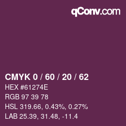 Color code: CMYK 0 / 60 / 20 / 62 | qconv.com