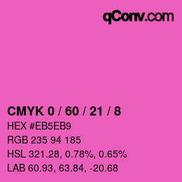 カラーコード: CMYK 0 / 60 / 21 / 8 | qconv.com