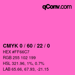 Color code: CMYK 0 / 60 / 22 / 0 | qconv.com