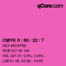 Color code: CMYK 0 / 60 / 22 / 7 | qconv.com