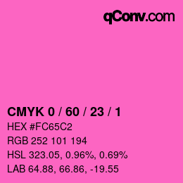 颜色代码: CMYK 0 / 60 / 23 / 1 | qconv.com