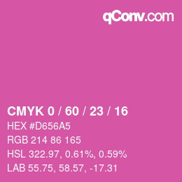 Color code: CMYK 0 / 60 / 23 / 16 | qconv.com