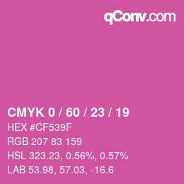 Color code: CMYK 0 / 60 / 23 / 19 | qconv.com