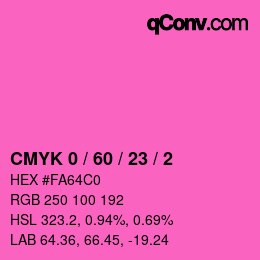 Color code: CMYK 0 / 60 / 23 / 2 | qconv.com