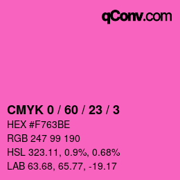 Color code: CMYK 0 / 60 / 23 / 3 | qconv.com