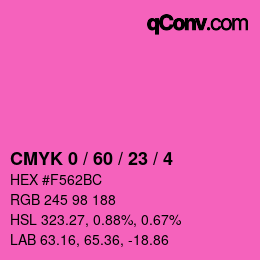 Farbcode: CMYK 0 / 60 / 23 / 4 | qconv.com