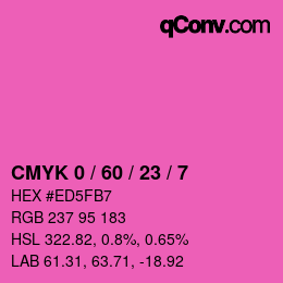 Color code: CMYK 0 / 60 / 23 / 7 | qconv.com