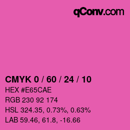 カラーコード: CMYK 0 / 60 / 24 / 10 | qconv.com