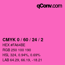 Farbcode: CMYK 0 / 60 / 24 / 2 | qconv.com