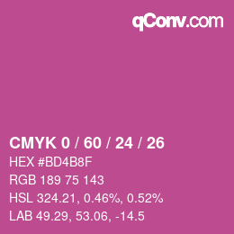 Color code: CMYK 0 / 60 / 24 / 26 | qconv.com