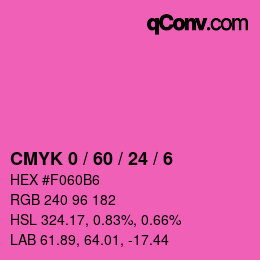 Farbcode: CMYK 0 / 60 / 24 / 6 | qconv.com
