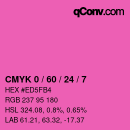 Farbcode: CMYK 0 / 60 / 24 / 7 | qconv.com