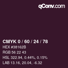 Color code: CMYK 0 / 60 / 24 / 78 | qconv.com