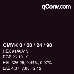 Color code: CMYK 0 / 60 / 24 / 90 | qconv.com
