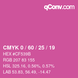 颜色代码: CMYK 0 / 60 / 25 / 19 | qconv.com