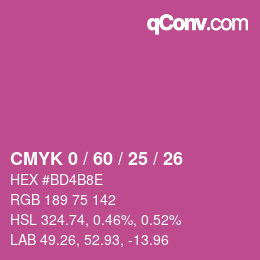 Color code: CMYK 0 / 60 / 25 / 26 | qconv.com