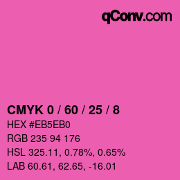 Farbcode: CMYK 0 / 60 / 25 / 8 | qconv.com