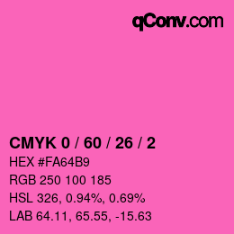 Color code: CMYK 0 / 60 / 26 / 2 | qconv.com