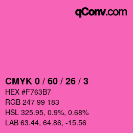 Color code: CMYK 0 / 60 / 26 / 3 | qconv.com