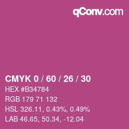 Color code: CMYK 0 / 60 / 26 / 30 | qconv.com