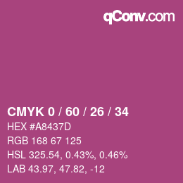 Color code: CMYK 0 / 60 / 26 / 34 | qconv.com