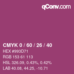 Código de color: CMYK 0 / 60 / 26 / 40 | qconv.com