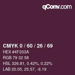 颜色代码: CMYK 0 / 60 / 26 / 69 | qconv.com