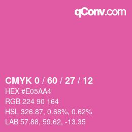 Color code: CMYK 0 / 60 / 27 / 12 | qconv.com