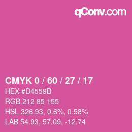 颜色代码: CMYK 0 / 60 / 27 / 17 | qconv.com