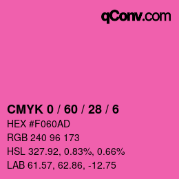 颜色代码: CMYK 0 / 60 / 28 / 6 | qconv.com