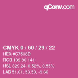 Color code: CMYK 0 / 60 / 29 / 22 | qconv.com