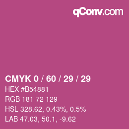 Color code: CMYK 0 / 60 / 29 / 29 | qconv.com