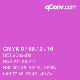 Color code: CMYK 0 / 60 / 2 / 16 | qconv.com